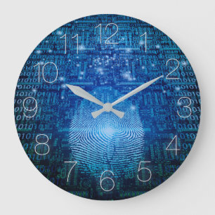 Digital Fingerprint Large Clock
