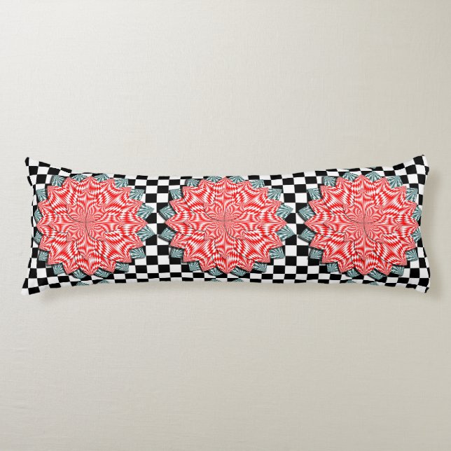 Digital Flower by Kenneth Yoncich Body Pillow (Front)