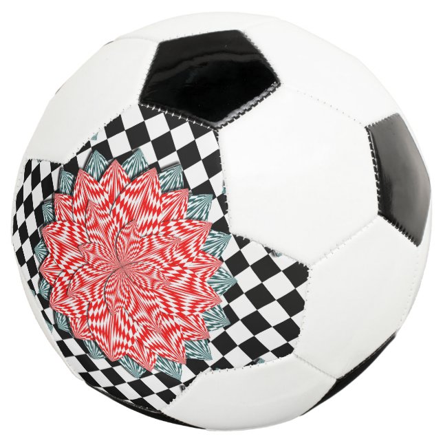 Digital Flower by Kenneth Yoncich Soccer Ball (Three Quarter)
