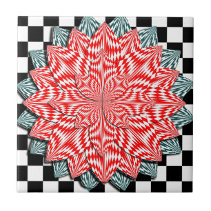 Digital Flower by Kenneth Yoncich Tile