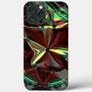Digital flower with metallic or crystalline shades iPhone 13 pro max case