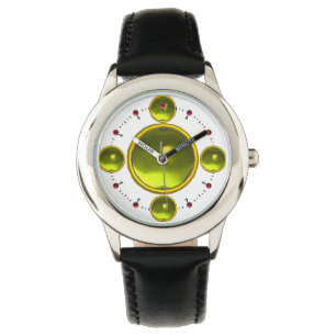 DIGITAL GEM STONE gold yellow topaz Watch