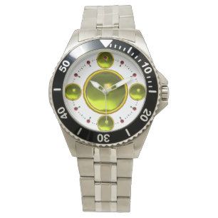 DIGITAL GEM STONE  gold yellow topaz Watch