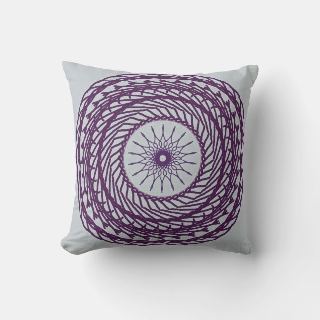 Digital geometrical shape pattern throw pillow (Front)
