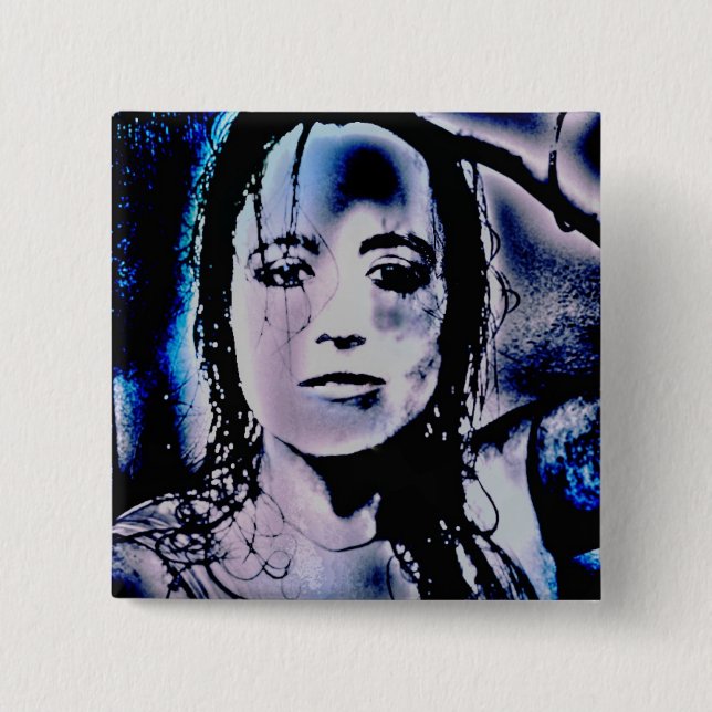Digital Girl 2 Inch Square Button (Front)