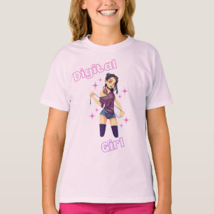 digital girl with stars T-Shirt