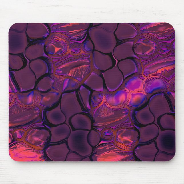 Digital gothic rounded pieces in burnt pink wine   mouse pad (Front)