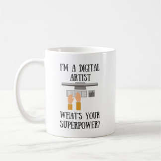 Digital Graphic Artist Superpower Superhero Mug