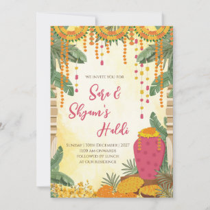 Digital Haldi invitations Pithi invites