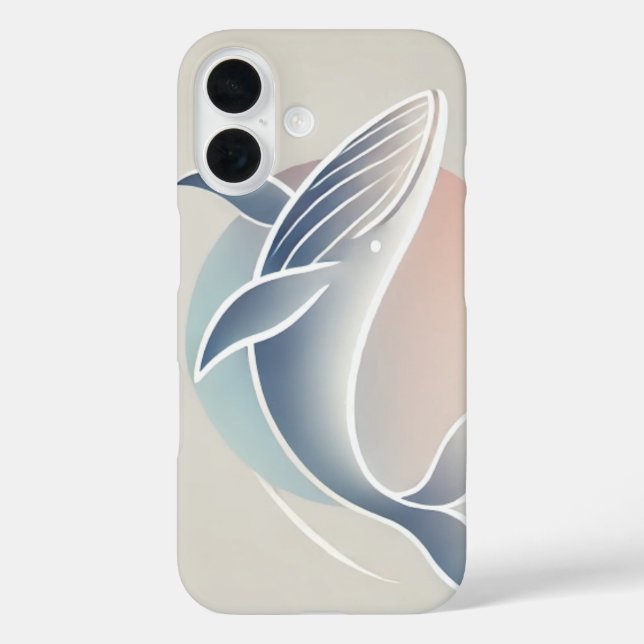 Digital Illustration – Graceful Whale Silhouette Case-Mate iPhone Case (Back)