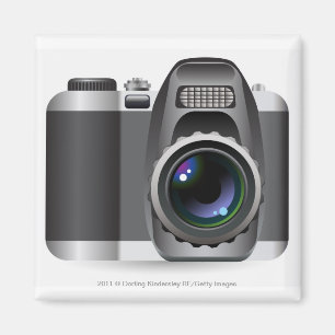 Digital illustration of digital camera magnet