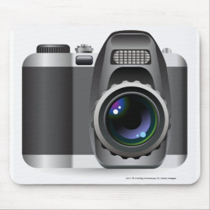 Digital illustration of digital camera mouse pad