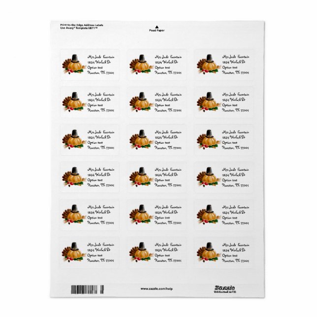digital illustration Return Address Mailing Label (Full Sheet)