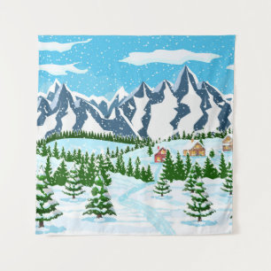 Digital illustration with the inscription coffee t tapestry