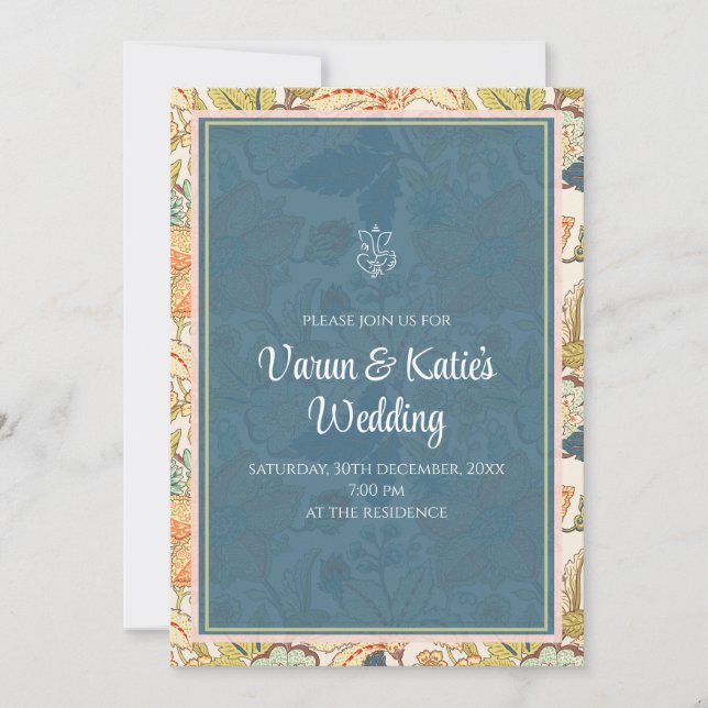 Digital Indian invitation & Hindu wedding invite (Front)