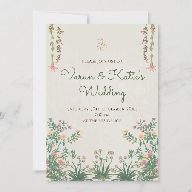 Digital Indian Wedding cards & Hindu Wedding cards (Front)