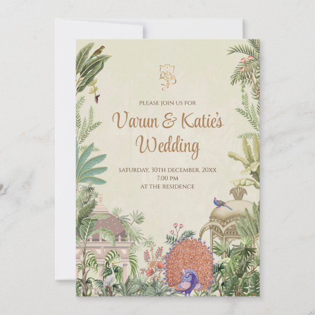 Digital Indian Wedding invite as Hindu Wedding (Front)
