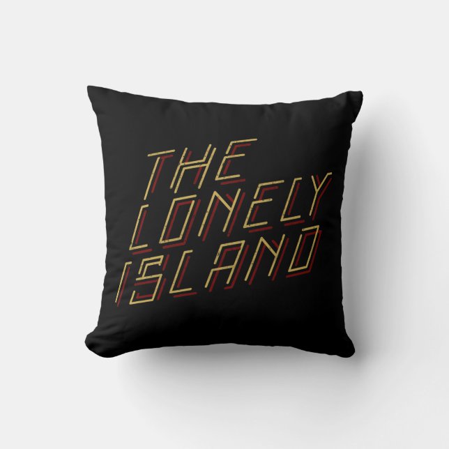 Digital Island Throw Pillow (Front)