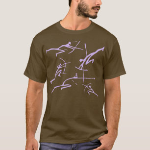 Digital Lavender Bowmen Minimalist Paleolithic Cav T-Shirt