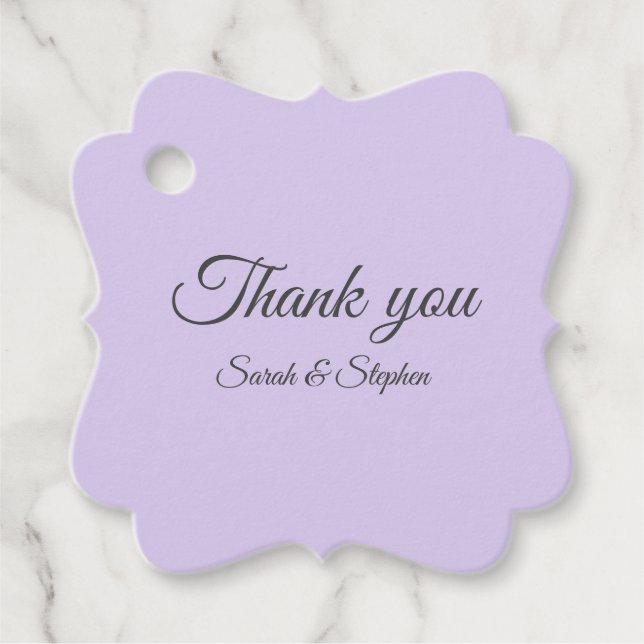 Digital Lavender Favour Tags (Front)
