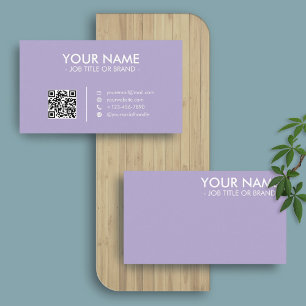 Digital Lavender   Minimalist Professional QR Code Business Card