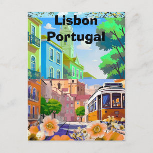 Digital LISBON Trip Surprise Gift Ticket︱Portugal Postcard