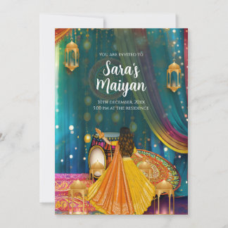 Digital Maiyan invites as Pithi invitations