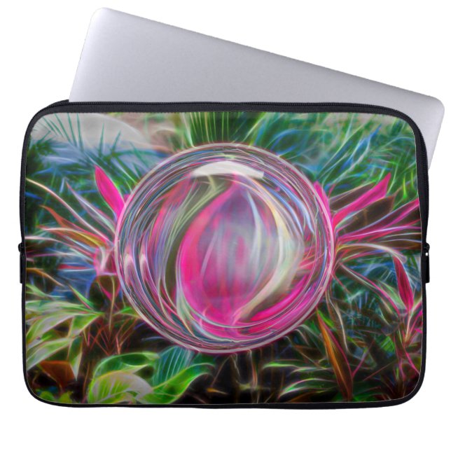 Digital Marble Soap Bubble   Laptop Sleeve (Front)