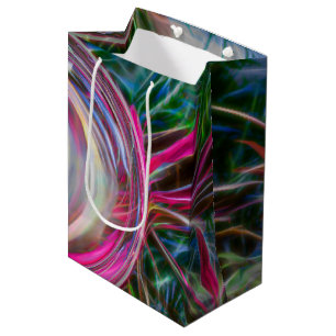 Digital Marble Soap Bubble   Medium Gift Bag