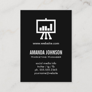 Digital Marketing / Black Business Card