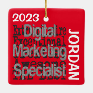 Digital Marketing Specialist Extraordinaire CUSTOM Ceramic Ornament