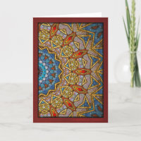 Digital Maroon Mandala
