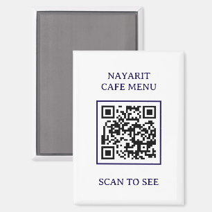 Digital Menu Template With Qr Code Magnet