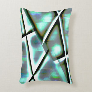 Digital minted colours up sloping framed rectangle accent pillow