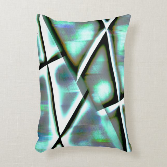 Digital minted colours up sloping framed rectangle accent pillow (Front(Vertical))