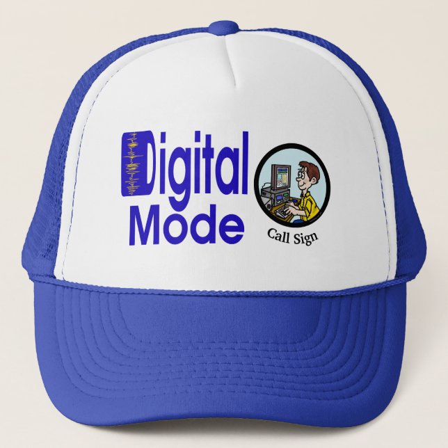 Digital Mode Ham Radio Cap  with Call Sign (Front)