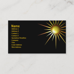 Digital Modern Sun Business Card