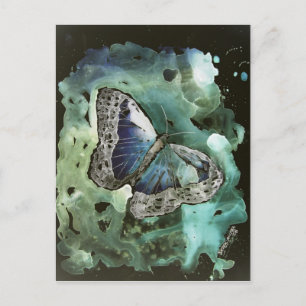 digital monarch butterfly painting post card