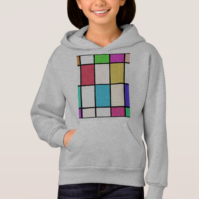 Digital Mondrian Style Graphic Design Abstraction (Front)
