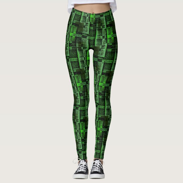 Digital Mounting of Green Simulate Granite Marble Leggings (Front)