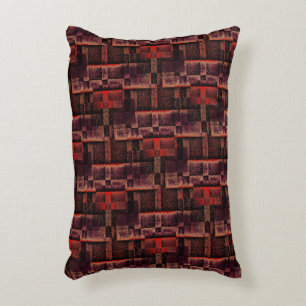 Digital Mounting of Red Granite Marble Accent Pillow