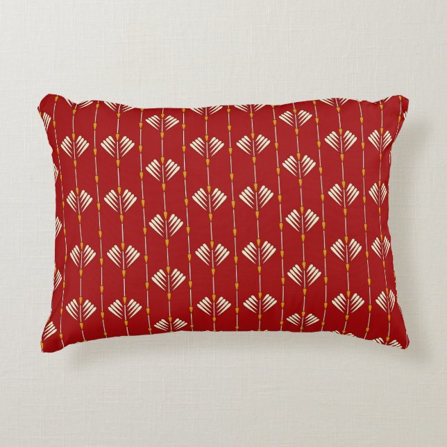 Digital Mughal: Textile Plant Artwork. Accent Pillow (Front)