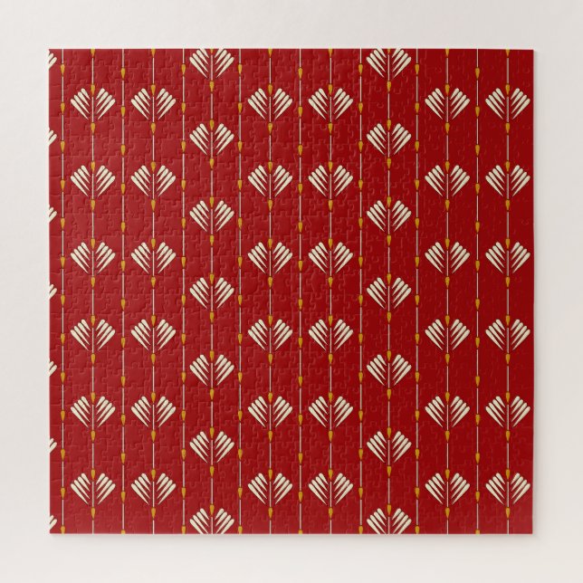Digital Mughal: Textile Plant Artwork. Jigsaw Puzzle (Vertical)