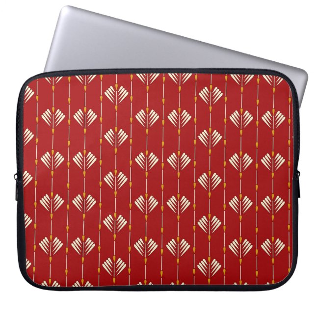 Digital Mughal: Textile Plant Artwork. Laptop Sleeve (Front)