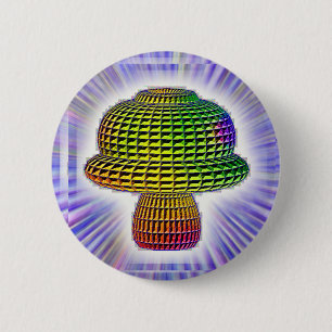 Digital Mushroom 2 Inch Round Button
