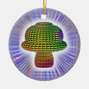 Digital Mushroom Ceramic Ornament