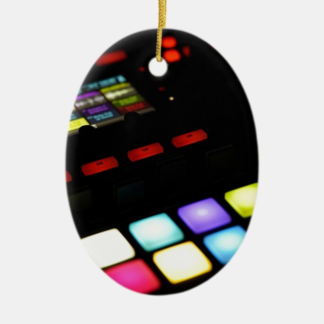 Digital Music Dj Technology Sequencer Samples Ceramic Ornament (Front)