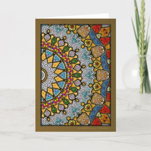 Digital Necklace Mandala Holiday Card