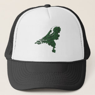 Digital Netherlands - binary code on map of The Ne Trucker Hat