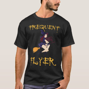 Digital Nomad Frequent Flyer Halloween Witch 3 T-Shirt